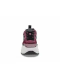 Sneakers Voile Blanche CLUB103 in pelle e nylon bianco e rosa