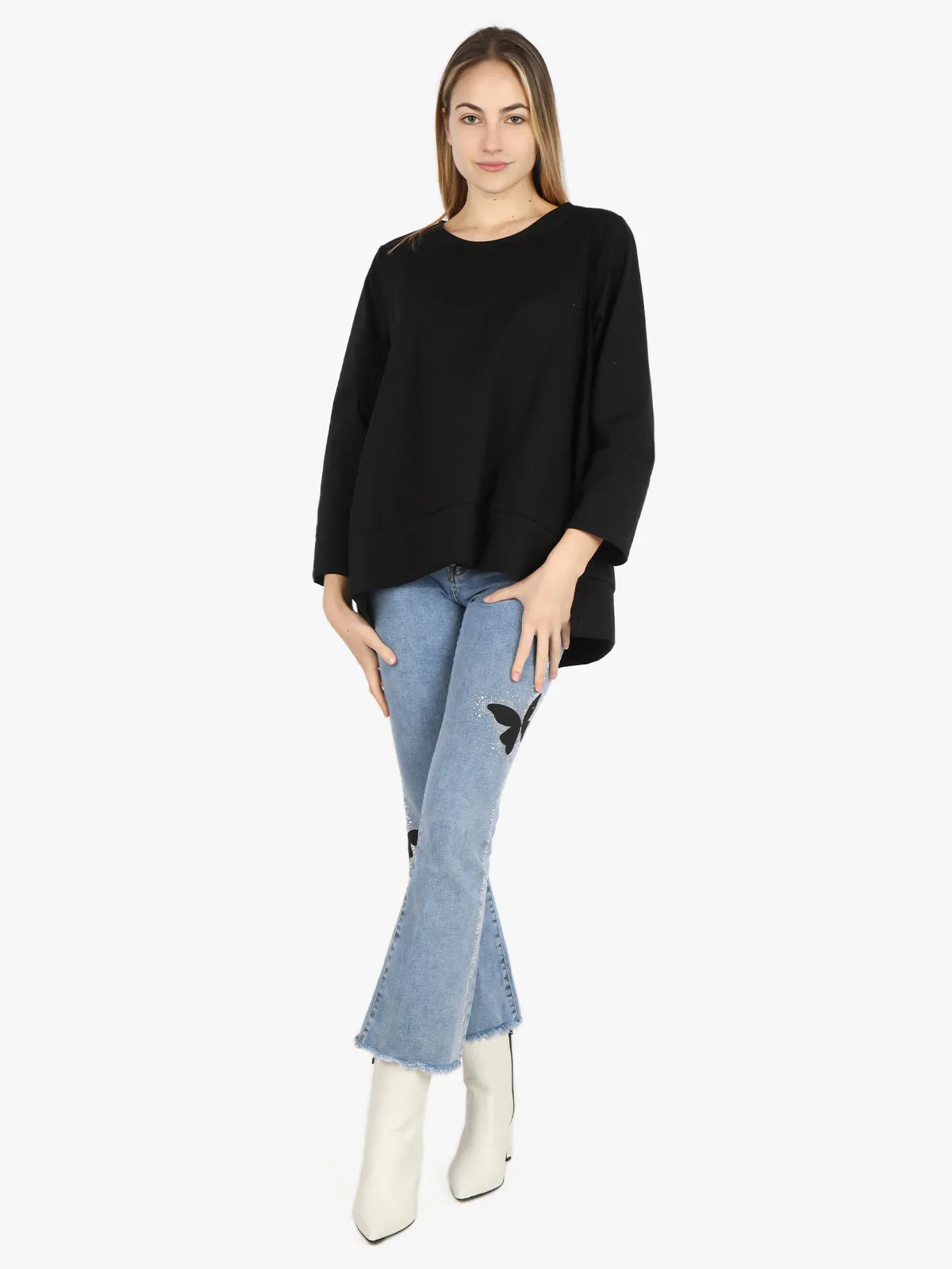 Solada Blouse femme oversize à manches longues
