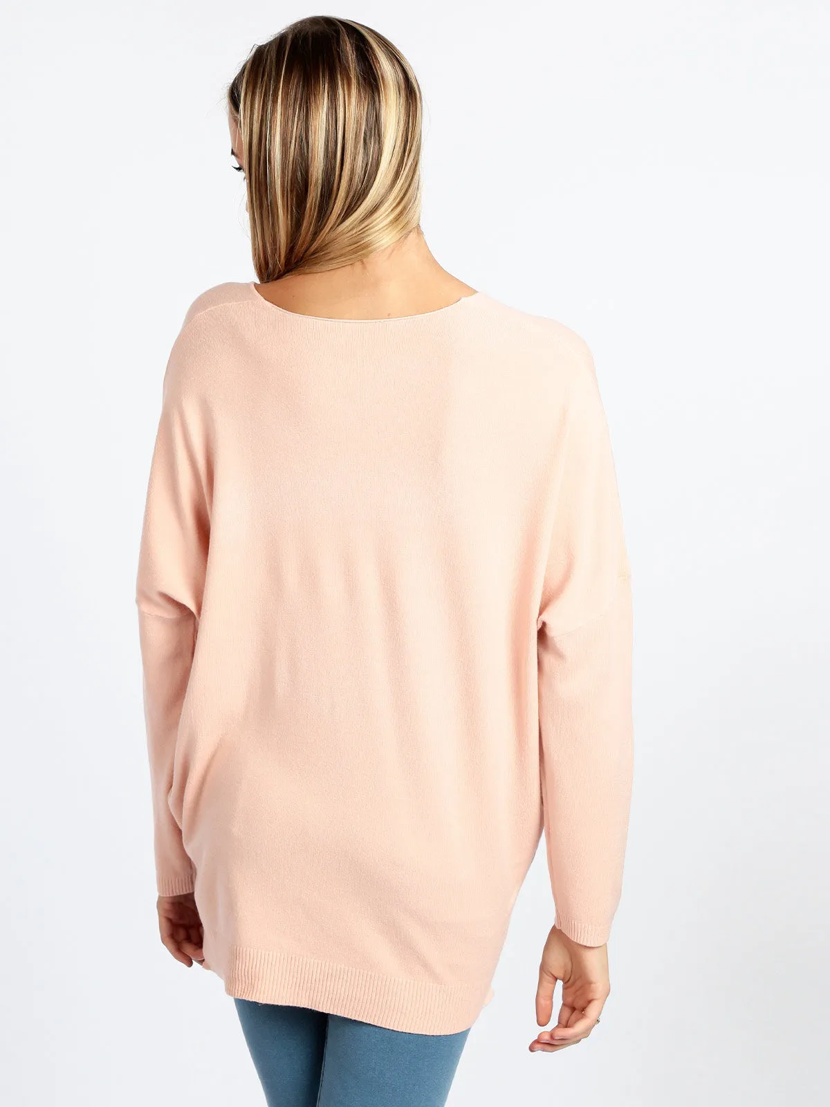 Solada Maxi pull col V oversize femme