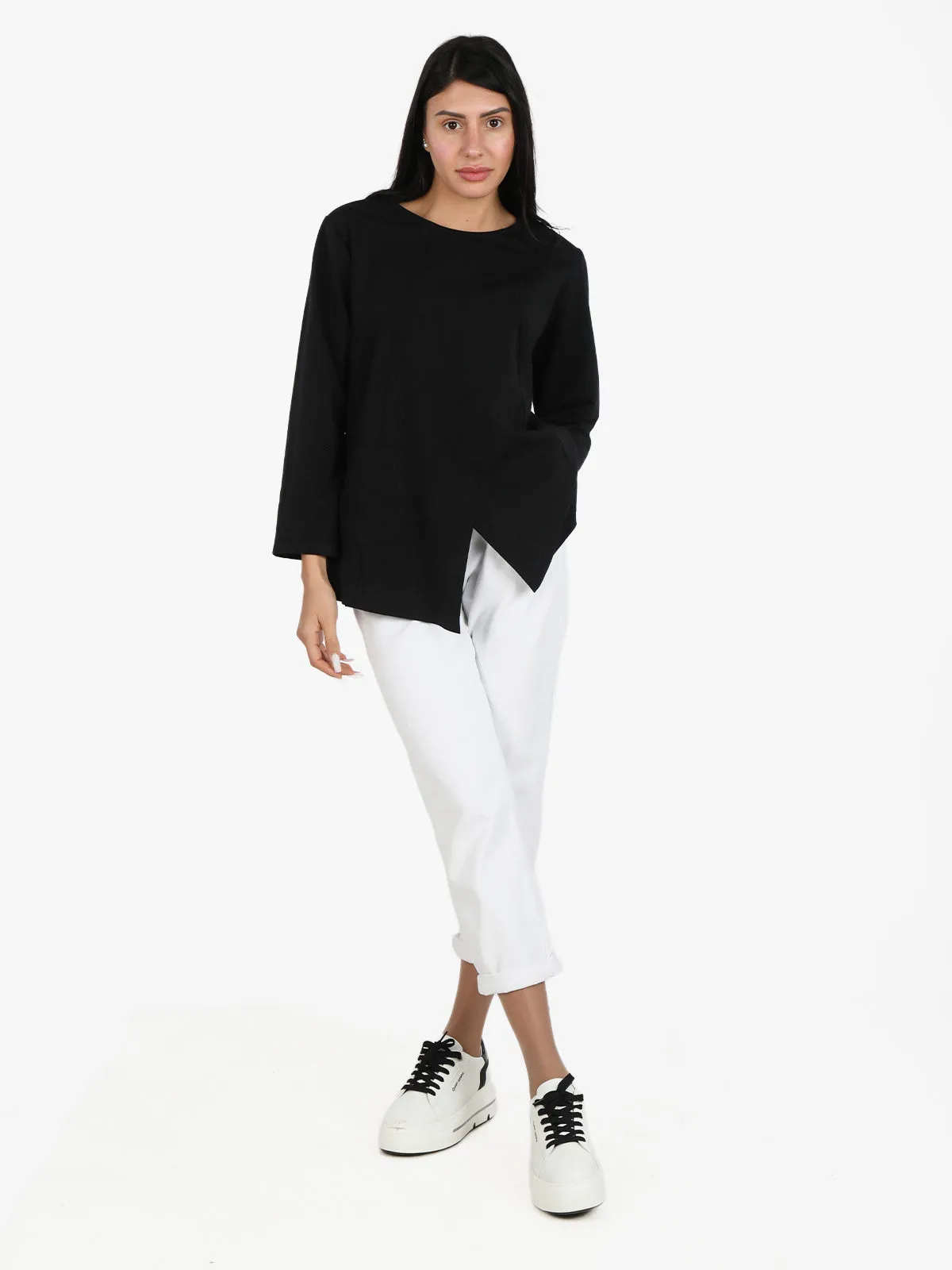 Solada T-shirt maxi femme oversize à manches longues