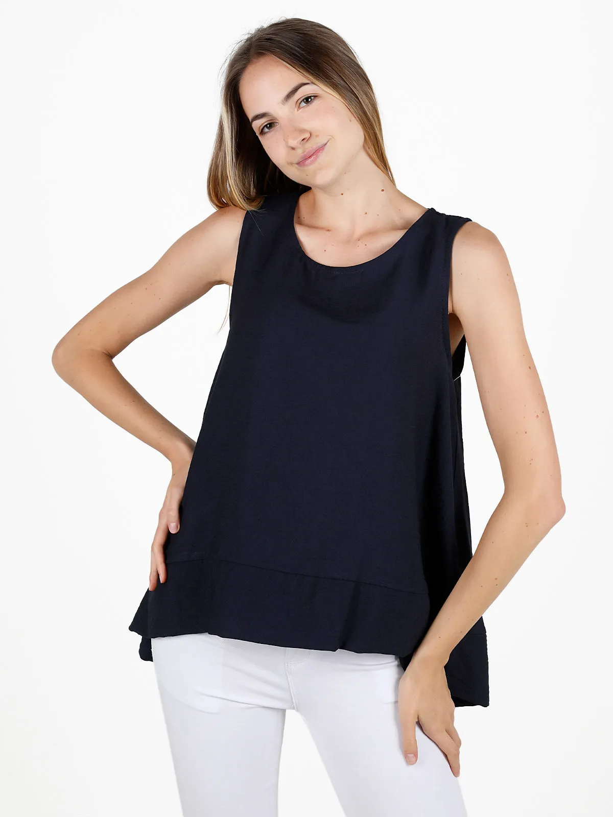 Solada Top femme oversize sans manches