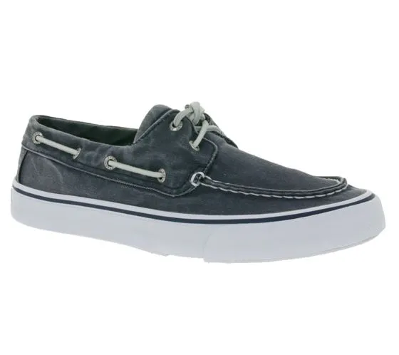 SPERRY Bahama II SW scarpe basse estive da uomo, scarpe da barca, scarpe di tela, blu scuro o grigio/blu