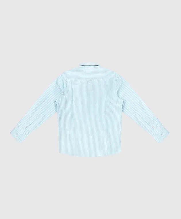 Stefano Ricci Maglietta a righe turchesi per bambini YC003561LJ1758