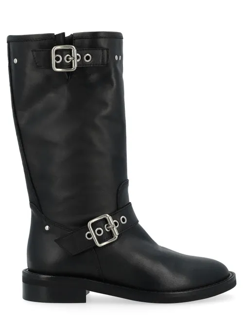 Stivale Biker Via Roma 15 in pelle nera
