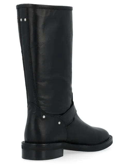 Stivale Biker Via Roma 15 in pelle nera