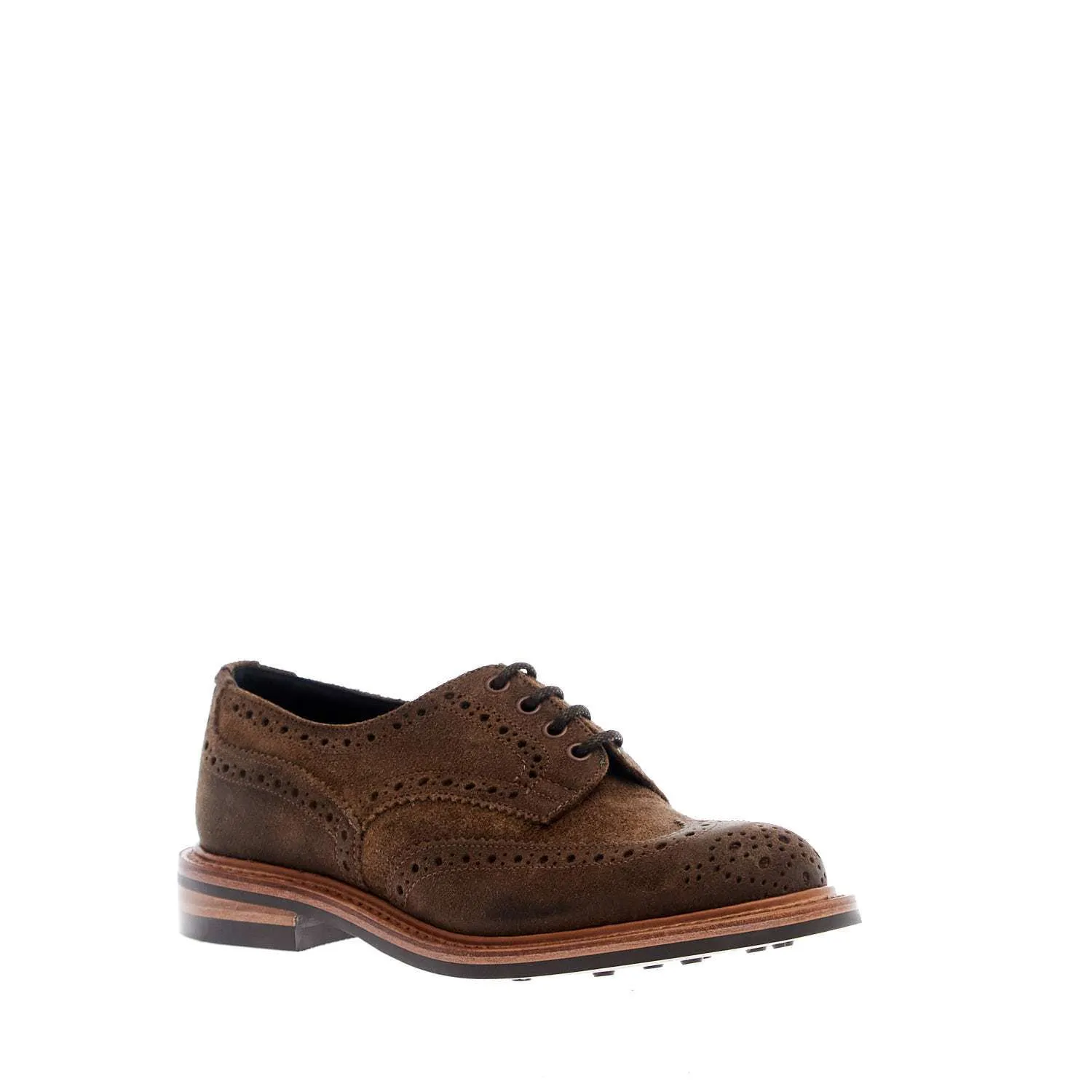 Stringata Bourton in Pelle Cerata Nocciola