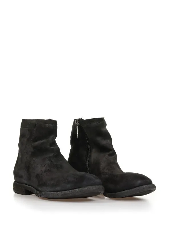 Suede Beatles with zip