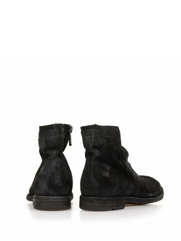 Suede Beatles with zip