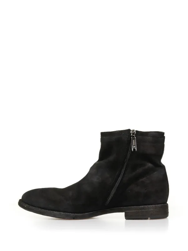 Suede Beatles with zip