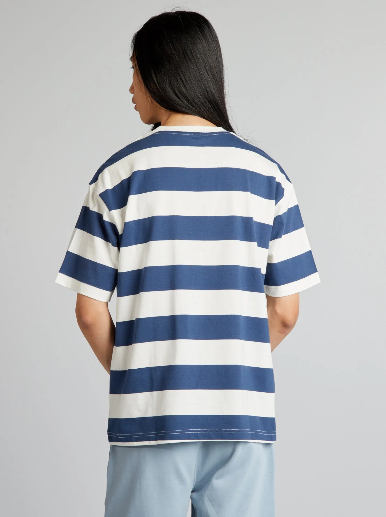 T-shirt a righe - BIANCO