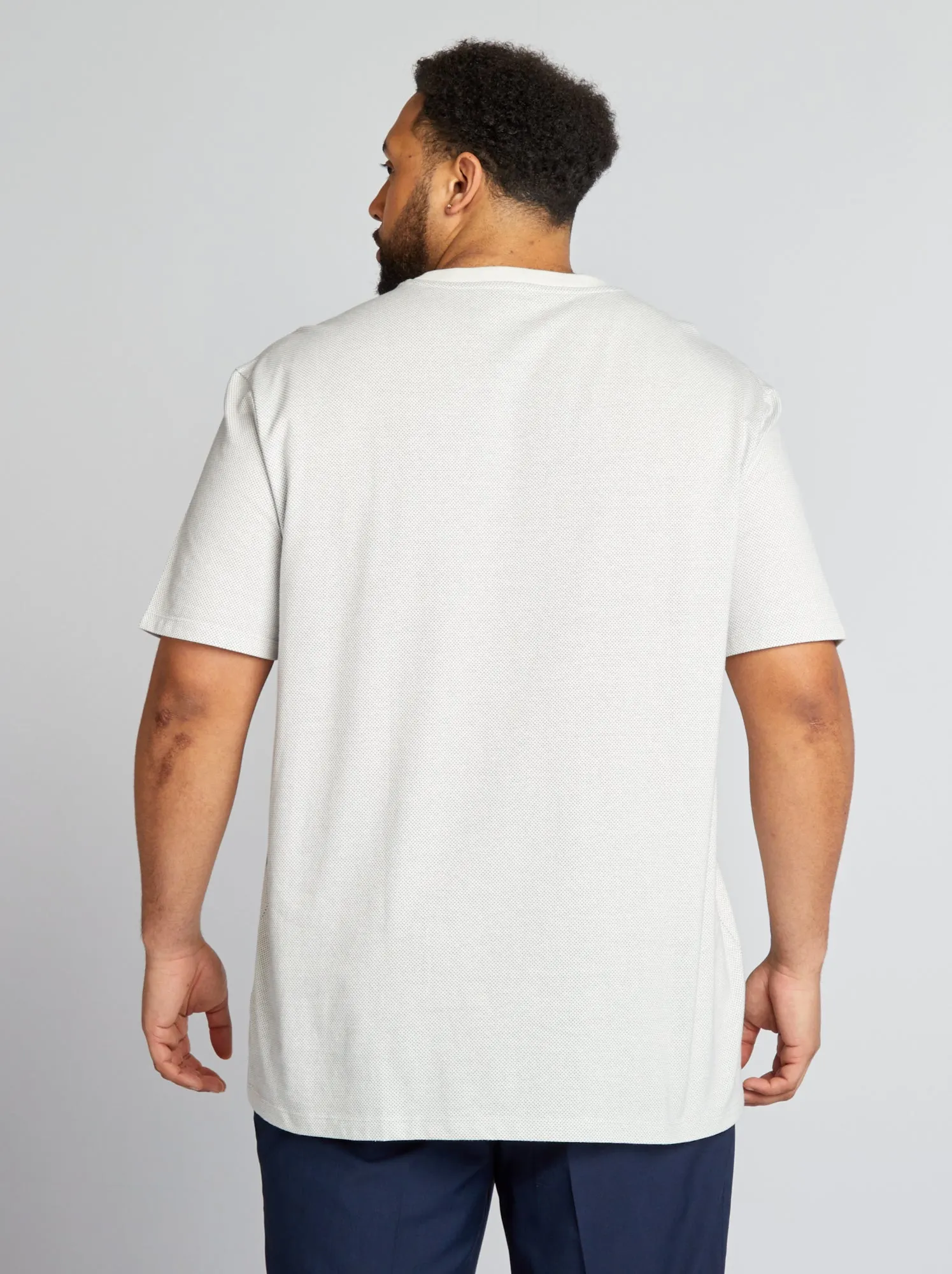 T-shirt stretch a maniche corte - BIANCO