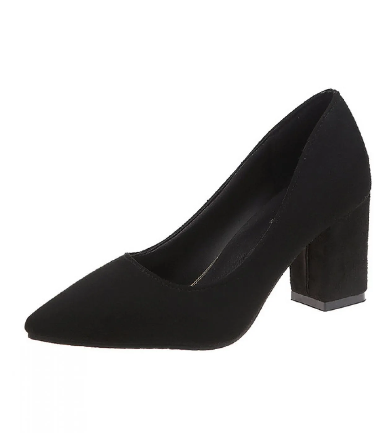 Tacchi alti da donna 2022 Nuove scarpe da donna Scarpe a punta Bocca poco profonda Scarpe da donna Tacco spesso Scarpe da donna