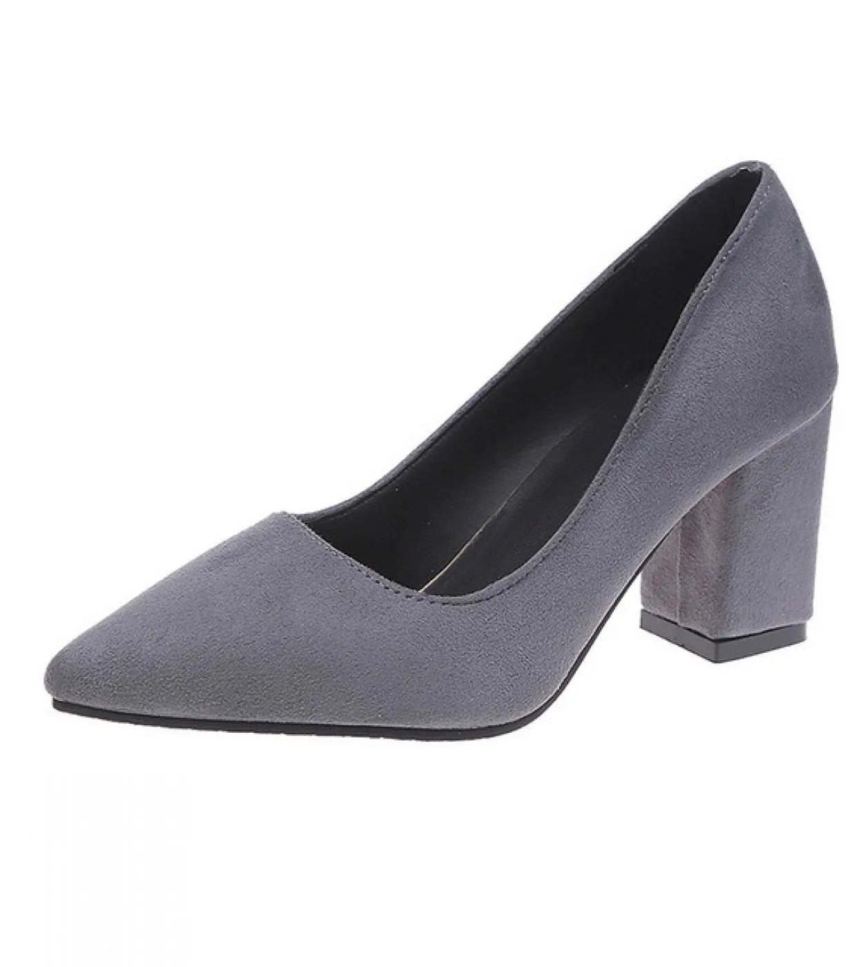 Tacchi alti da donna 2022 Nuove scarpe da donna Scarpe a punta Bocca poco profonda Scarpe da donna Tacco spesso Scarpe da donna