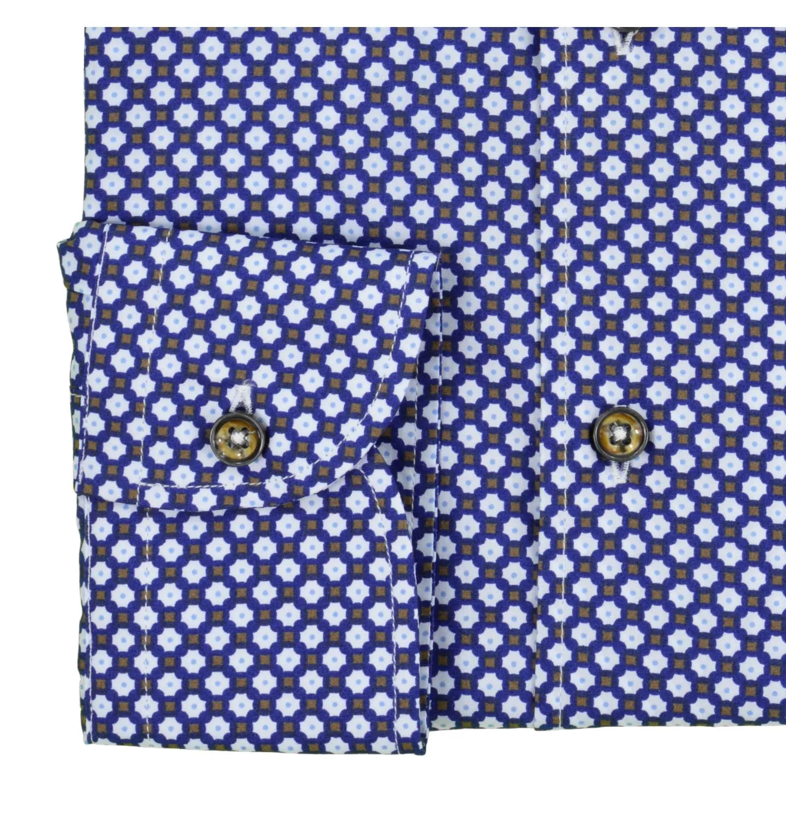 TOGATI uomo camicia micro fantasia blu DONNY RO13/03