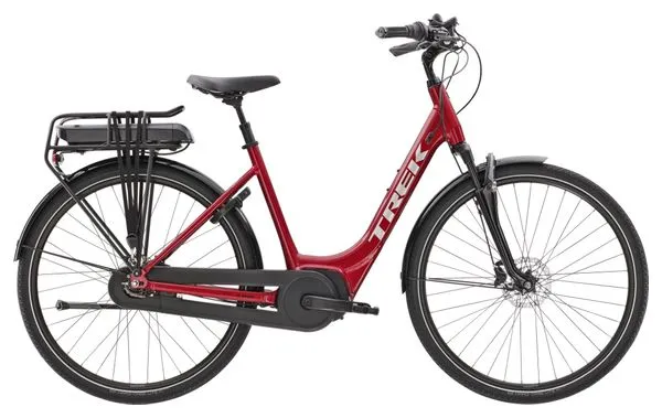 Trek District + 4 bici elettriche da città Lowstep 500wh Shimano Nexus 7V Rage Red 2021