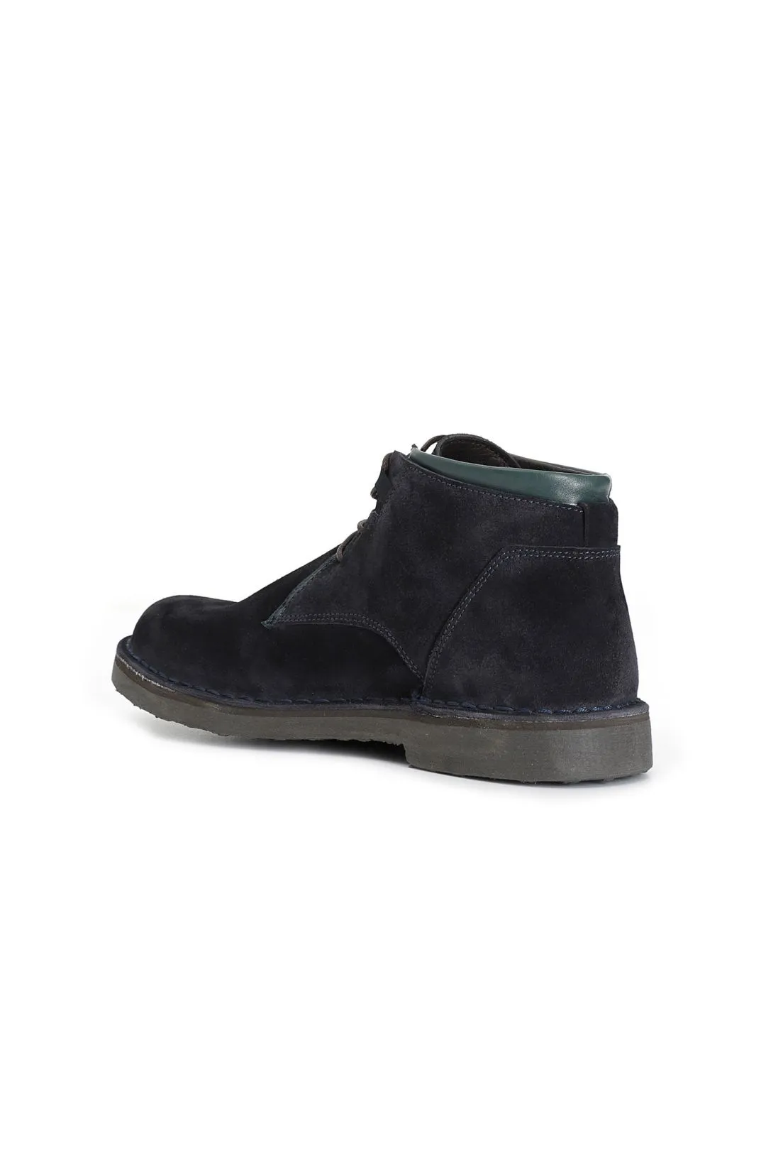 tronchetto uomo in pelle scamosciata blu