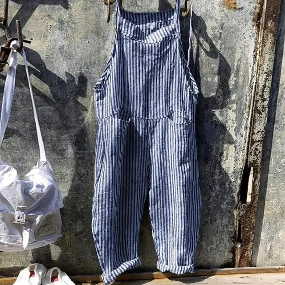 Tuta alla moda a vita alta per le donne 2024 estate casual tuta lunga a gamba larga tute pantaloni pantaloni abbigliamento femmi