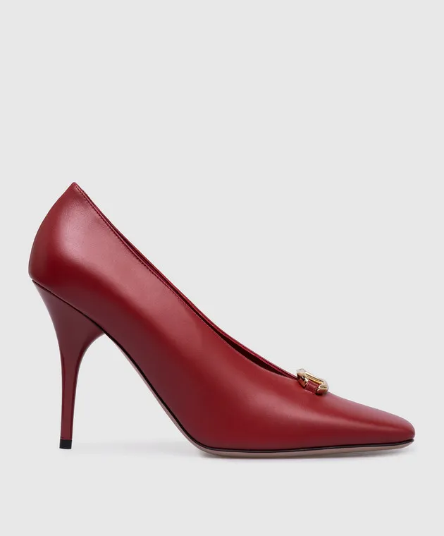 Valentino Scarpe da barca VLogo Signature in pelle rossa 5W2S0JT5EEY