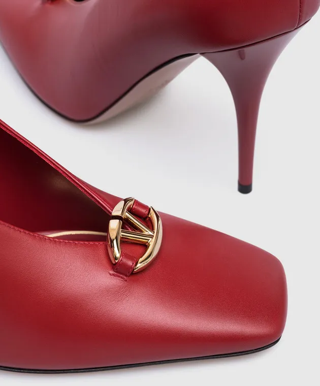Valentino Scarpe da barca VLogo Signature in pelle rossa 5W2S0JT5EEY