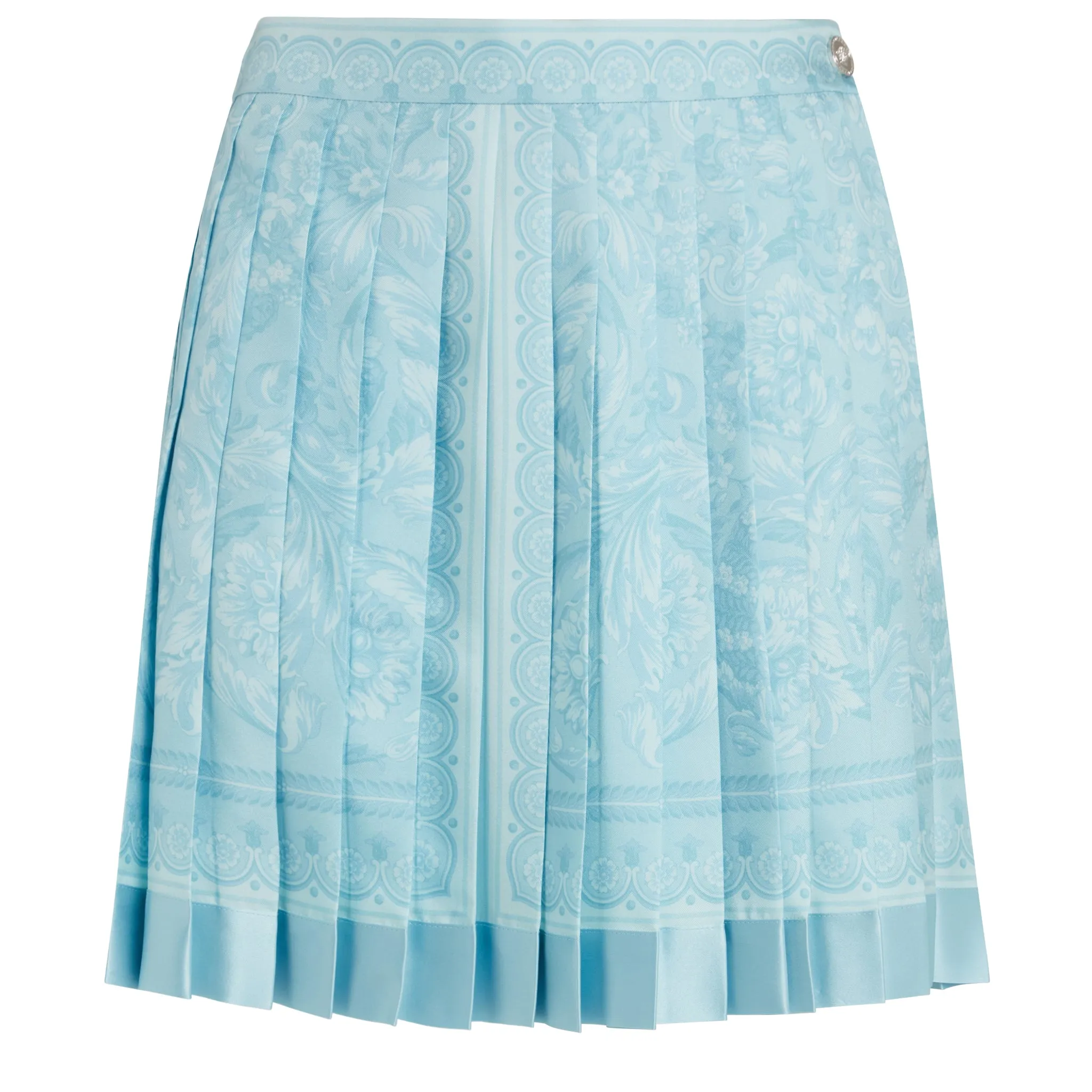 VERSACE  Gonna midi in seta azzurra