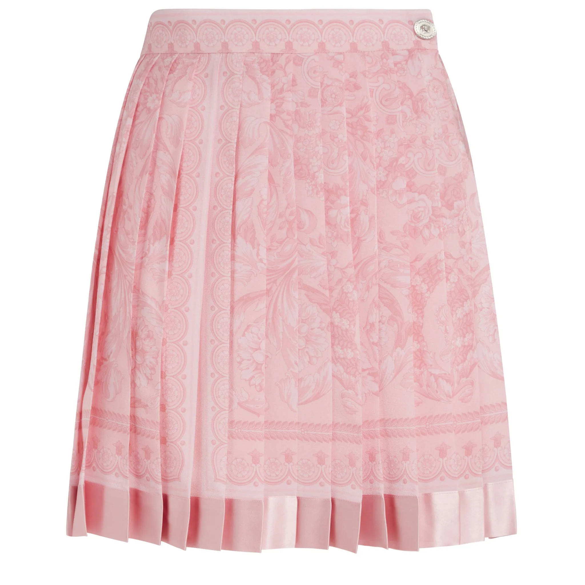 VERSACE  Gonna midi in seta rosa