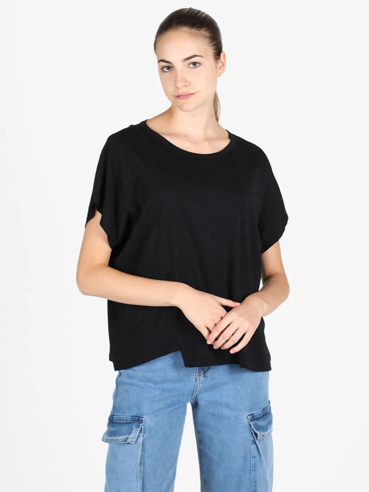 Wendy Trendy T-shirt oversize femme en coton