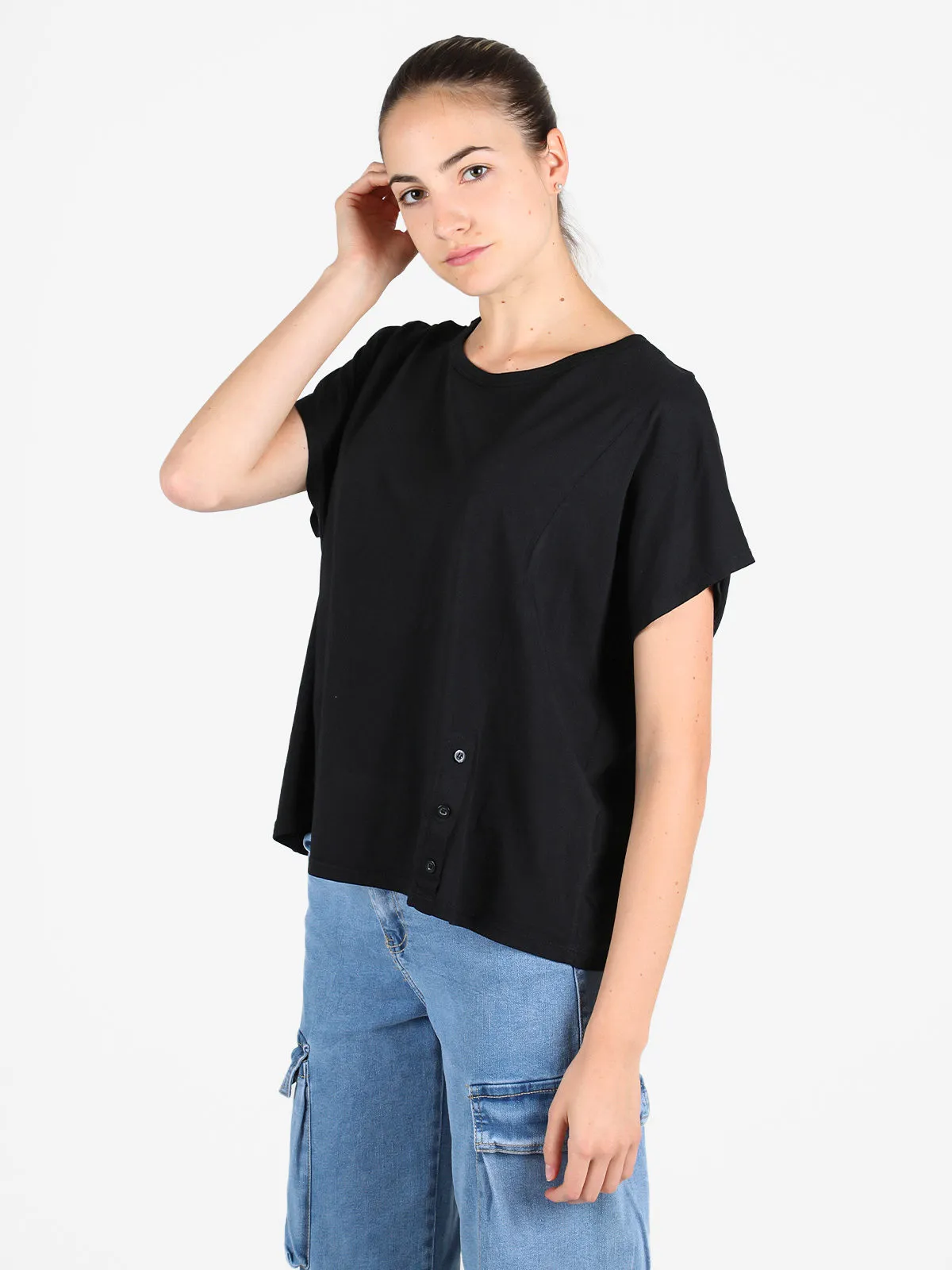 Wendy Trendy T-shirt oversize femme en coton