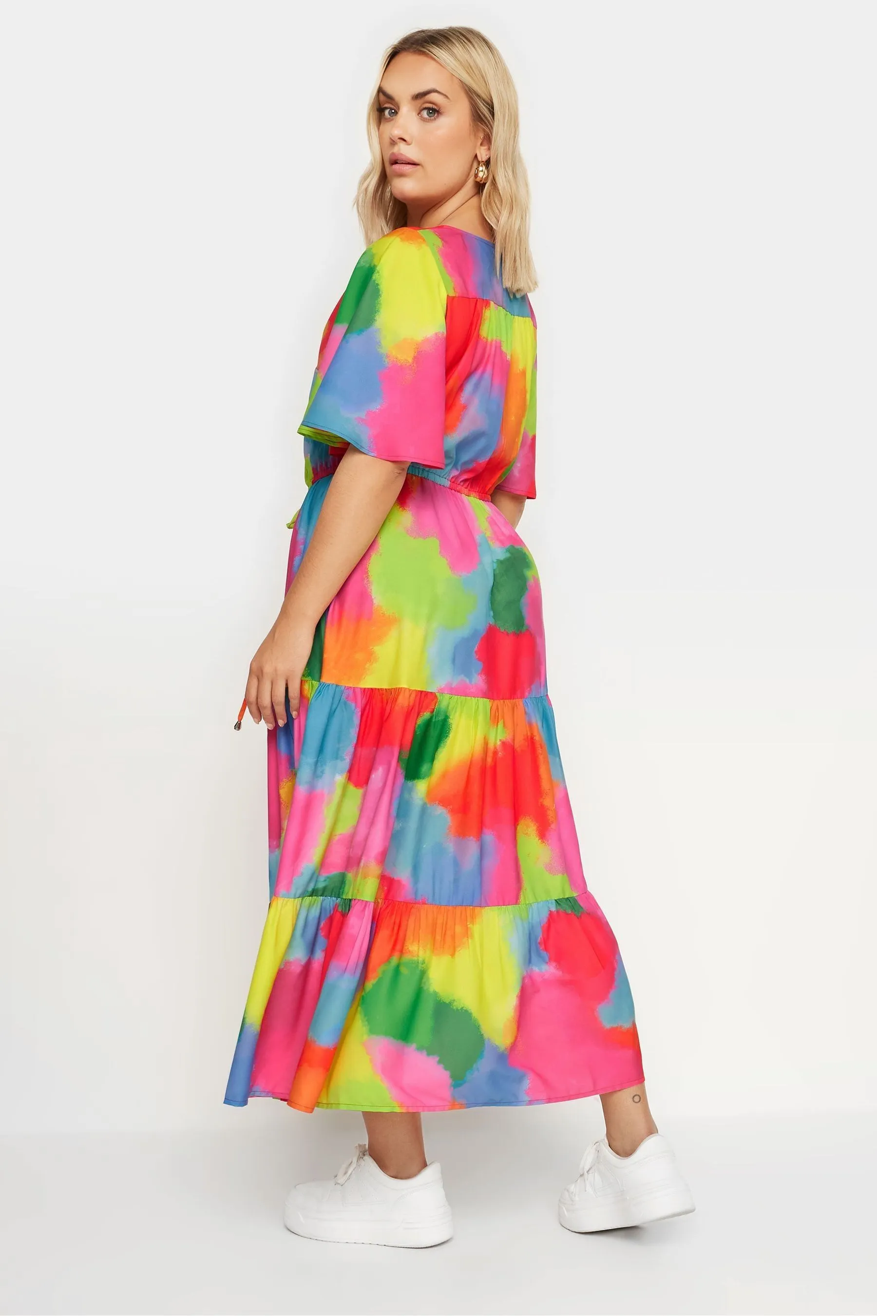 Yours Curve - Abito maxi con maniche a pipistrello