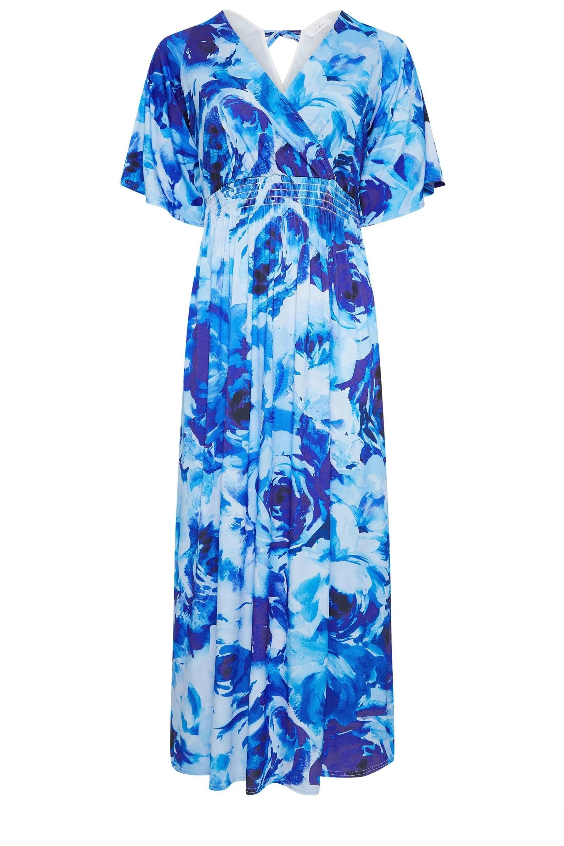 Yours Curve London - Floreale - Abito maxi con maniche a pipistrello