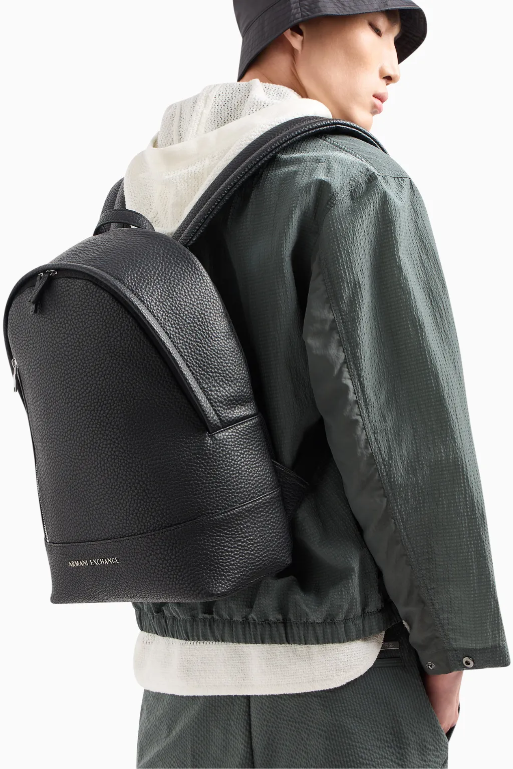 ZAINO NERO ARMANI EXCHANGE IN TESSUTO SPALMATO 952631-CC828