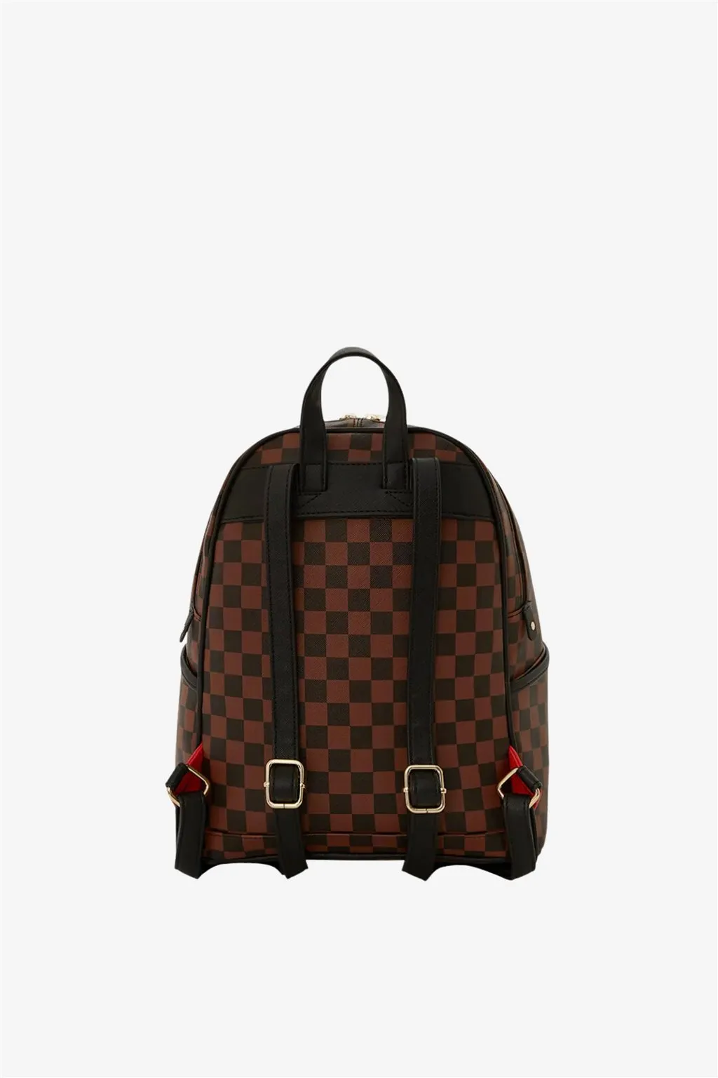 Zaino small a quadri nero marrone Sprayground Shark in Paris lenticular chomp 6519