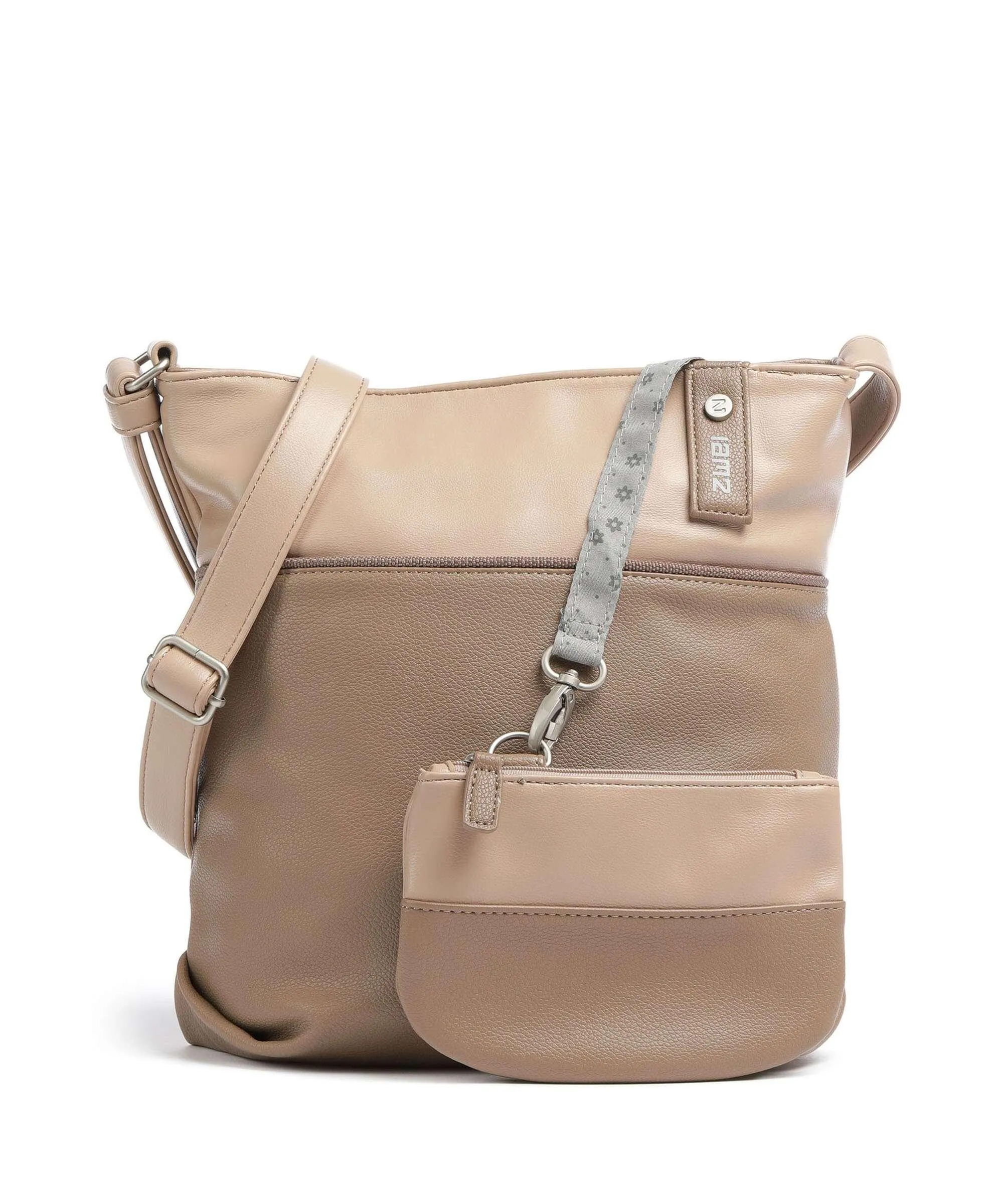  Zwei Jana J10 Borsa a spalla pelle sintetica marrone  